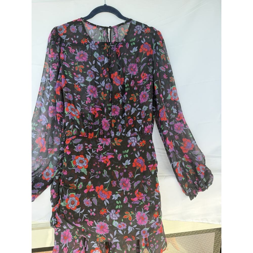 Veronica Beard Silk Cocktail Mini Dress Sz 2 Multicolor Floral Romantic Designer